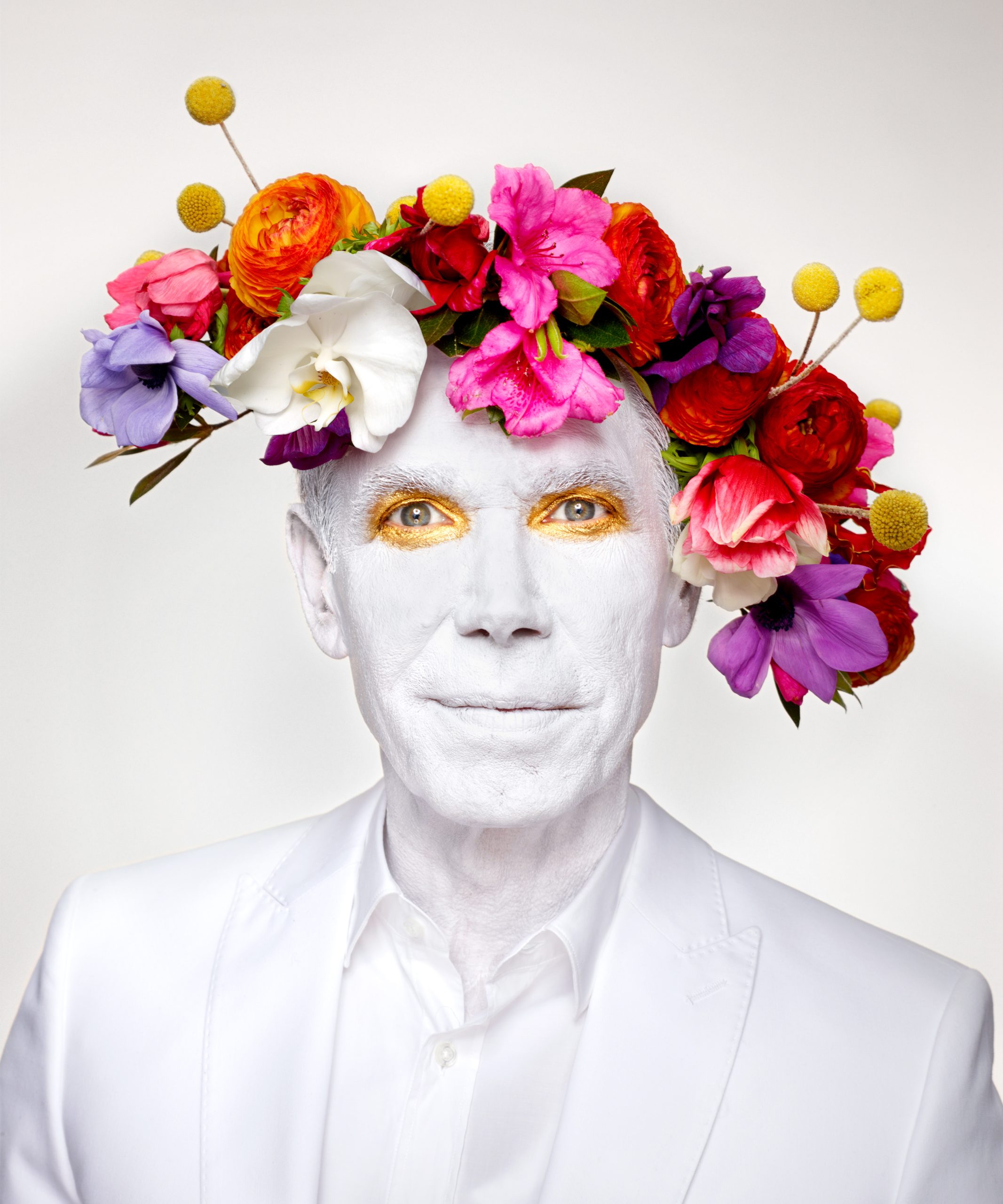 Martin Schoeller, Jeff Koons with Floral Headpiece, New York, NY, 2013